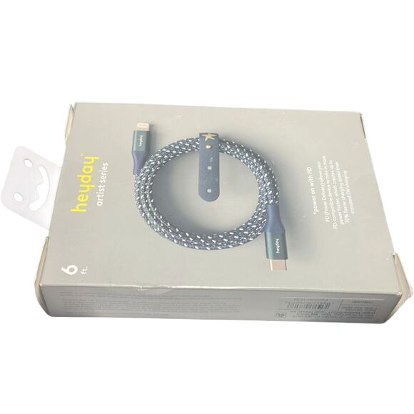 Heyday Artist Series 6ft Fast Charging USB-C to 8-pin Cable for iPhone, iPad - Picture 4 of 10